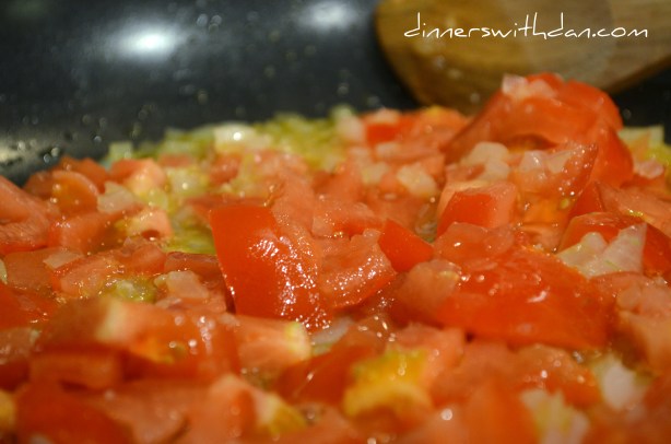 Tomatoes ready to cook down