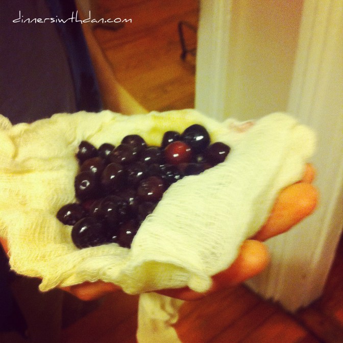 Straining Blackberries